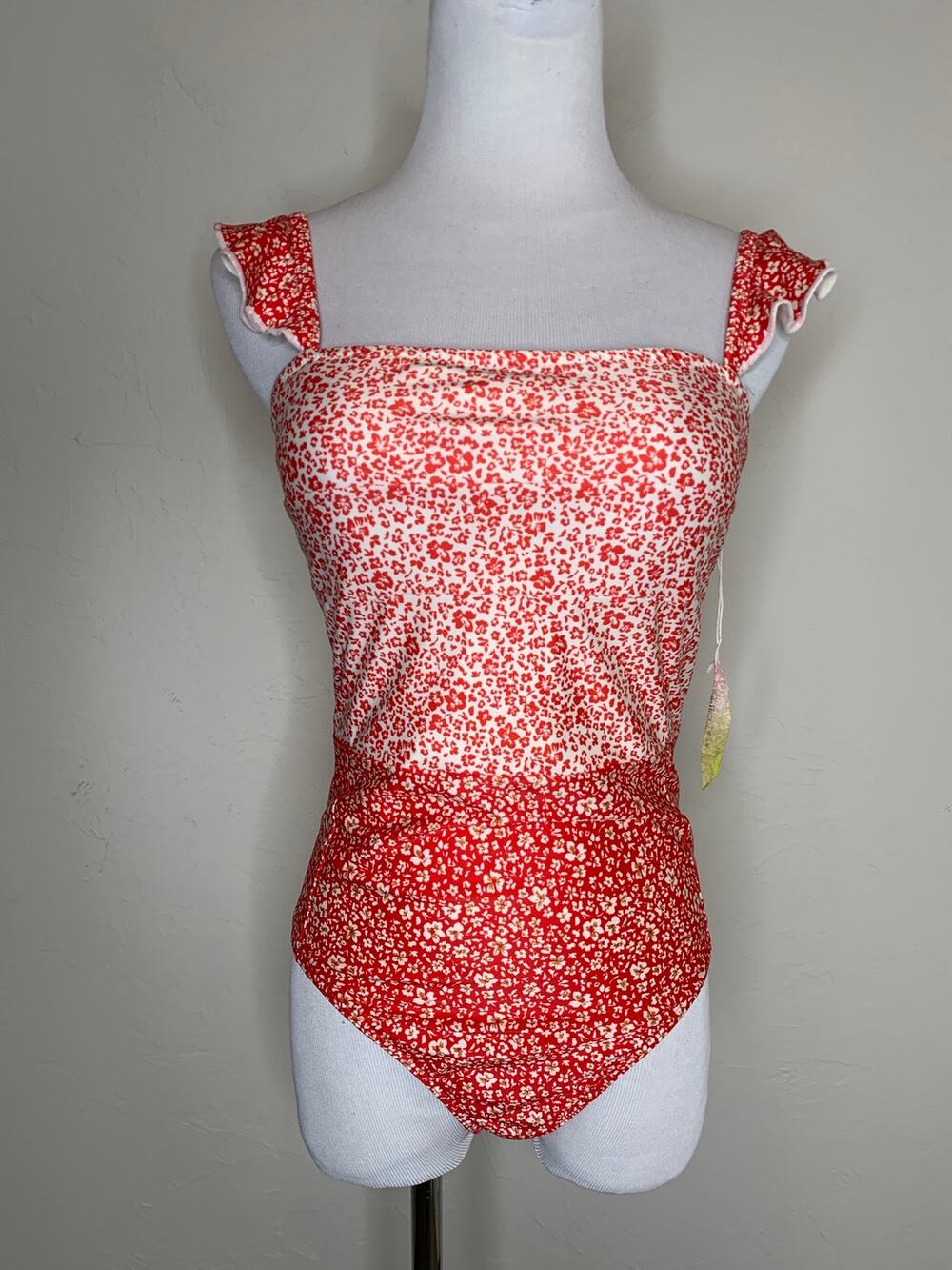 Summersalt Red White One Piece Swim Suit Sz 6